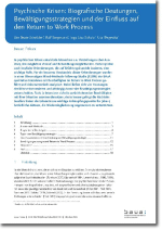 Deckblatt des baua: Fokus "Psychische Krisen: Biografische Deutungen, Bewältigungsstrategien und der Einfluss auf den Return to Work Prozess"