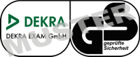 Logo: DEKRA EXAM GmbH Zertifizierungsstelle, geprüfte Sicherheit