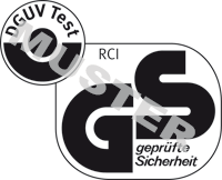 altes Logo: DGUV Test Prüf- und Zertifizierungsstelle, Fachbereich Rohstoffe und chemische Industrie, geprüfte Sicherheit altes Logo: DGUV Test Prüf- und Zertifizierungsstelle, Fachbereich Rohstoffe und chemische Industrie, geprüfte Sicherheit