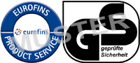 altes Logo der Eurofins Product Service GmbH, geprüfte Sicherheit