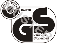 Logo der Fachausschüsse Bau (BAU) und Tiefbau (TB), geprüfte Sicherheit