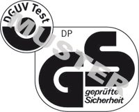 altes Logo: DGUV Test Prüf- und Zertifizierungsstelle Druck und Papierverarbeitung, geprüfte Sicherheit altes Logo: DGUV Test Prüf- und Zertifizierungsstelle Druck und Papierverarbeitung, geprüfte Sicherheit