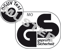 altes Logo: DGUV Test Prüf- und Zertifizierungsstelle - Fachausschuss Metall und Oberflächenbehandlung, geprüfte Sicherheit