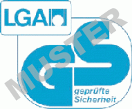 altes Logo: LGA QualiTest GmbH, geprüfte Sicherheit