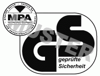 Logo: Materialprüfungsanstalt Universität Stuttgart, geprüfte Sicherheit