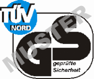 Logo: TÜV NORD CERT GmbH & Co. KG, geprüfte Sicherheit
