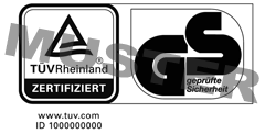 Logo: TÜV Rheinland LGA Products GmbH, geprüfte Sicherheit