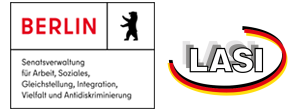 Logos der Berliner Senatsverwaltung für Arbeit, Soziales, Gleichstellung, Integration, Vielfalt und Antidiskriminierung (SenASGIVA) und des Länderausschusses für Arbeitsschutz und Sicherheitstechnik (LASI)